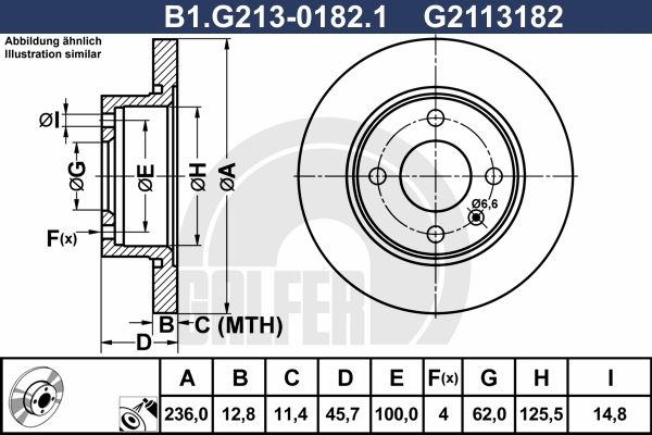 GALFER Тормозной диск B1.G213-0182.1