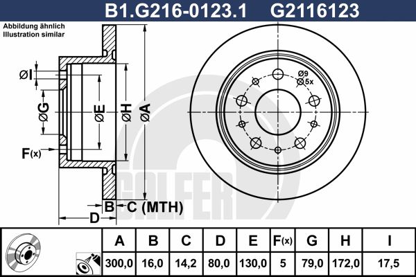 GALFER Тормозной диск B1.G216-0123.1