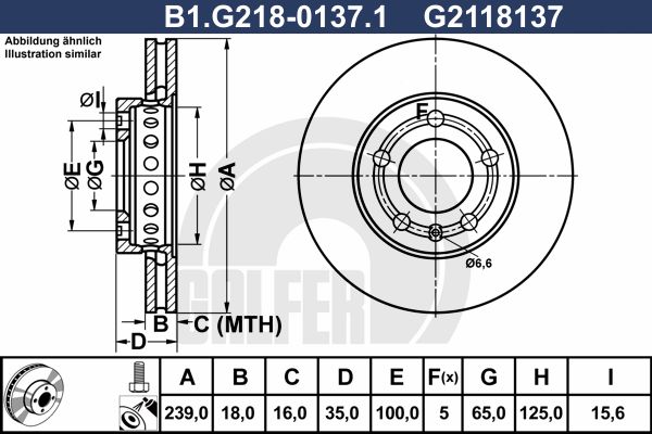 GALFER Bremžu diski B1.G218-0137.1