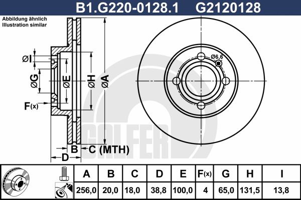 GALFER Bremžu diski B1.G220-0128.1