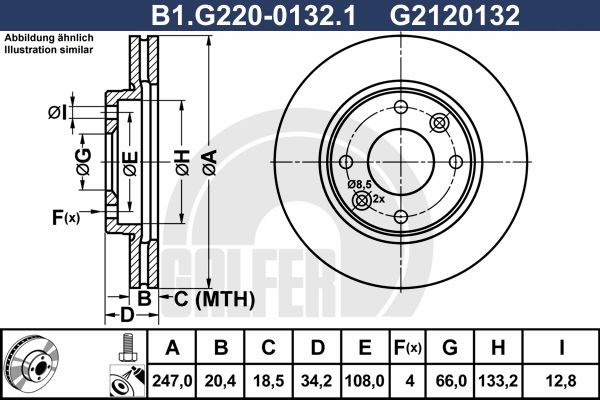 GALFER Bremžu diski B1.G220-0132.1