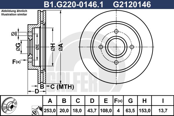 GALFER Bremžu diski B1.G220-0146.1