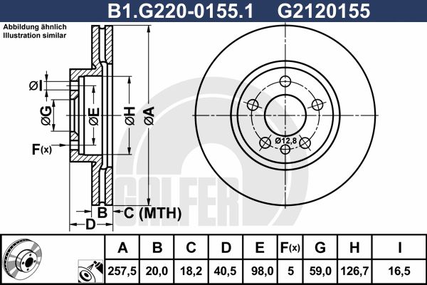 GALFER Bremžu diski B1.G220-0155.1