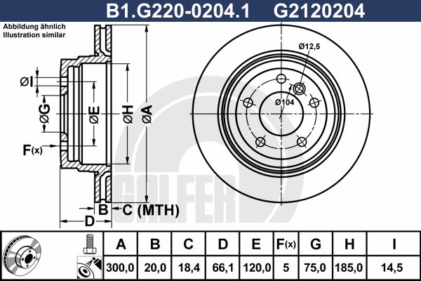 GALFER Bremžu diski B1.G220-0204.1