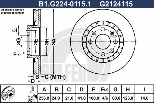 GALFER Bremžu diski B1.G224-0115.1