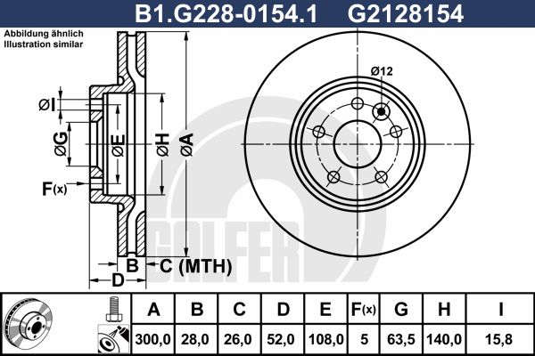GALFER Bremžu diski B1.G228-0154.1