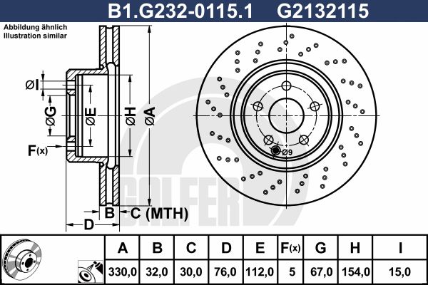 GALFER Bremžu diski B1.G232-0115.1
