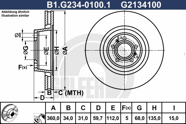 GALFER Bremžu diski B1.G234-0100.1