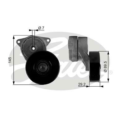 GATES Натяжитель ремня, клиновой зубча T38169