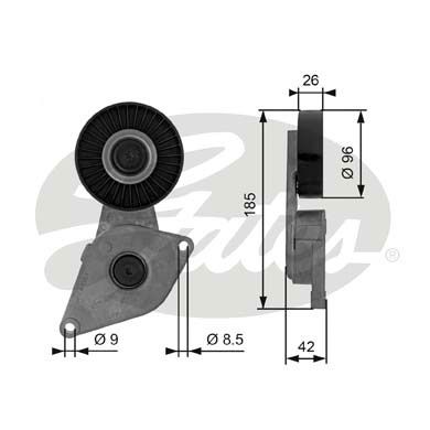 GATES Siksnas spriegotājs, Ķīļsiksna T38464