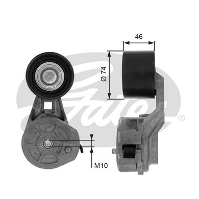 GATES Siksnas spriegotājs, Ķīļsiksna T38602