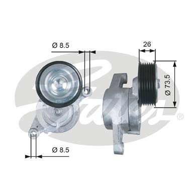 GATES Siksnas spriegotājs, Ķīļsiksna T39279