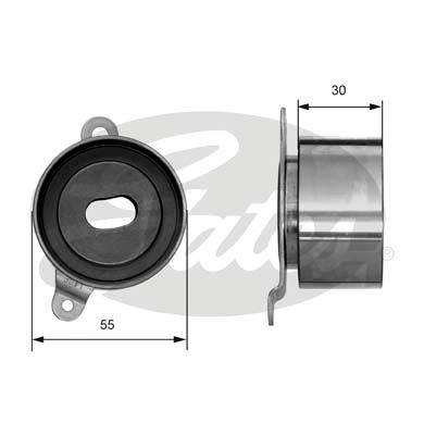 GATES Натяжной ролик, ремень ГРМ T41016