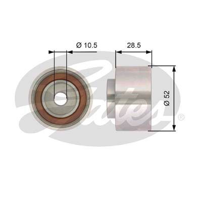 GATES Паразитный / Ведущий ролик, зубчатый ремень T42008
