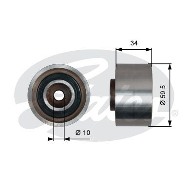 GATES Паразитный / Ведущий ролик, зубчатый ремень T42222
