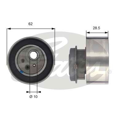 GATES Spriegotājrullītis, Gāzu sadales mehānisma piedziņ T43087