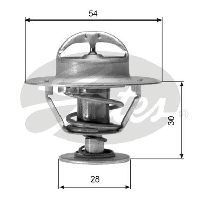 GATES Термостат, охлаждающая жидкость TH02491G1