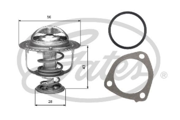 GATES Termostats, Dzesēšanas šķidrums TH31276G1