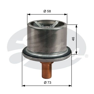 GATES Термостат, охлаждающая жидкость TH51287G1