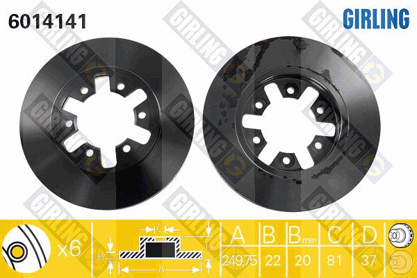 GIRLING Тормозной диск 6014141