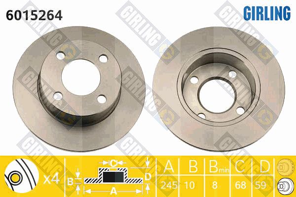 GIRLING Bremžu diski 6015264