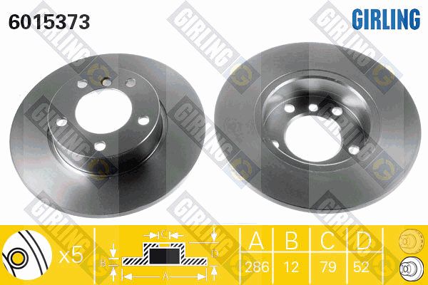 GIRLING Bremžu diski 6015373