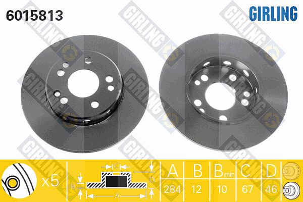 GIRLING Bremžu diski 6015813