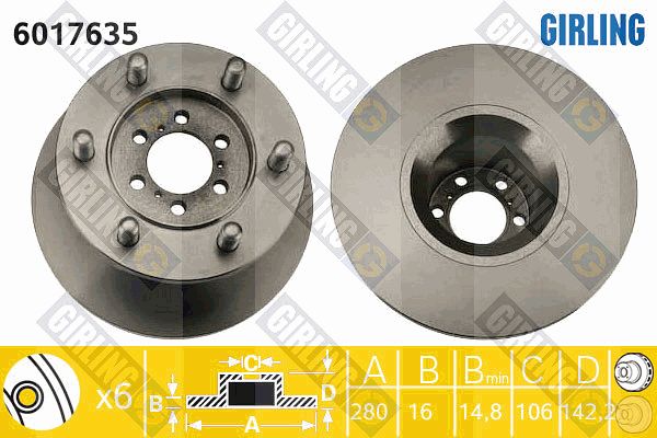 GIRLING Bremžu diski 6017635