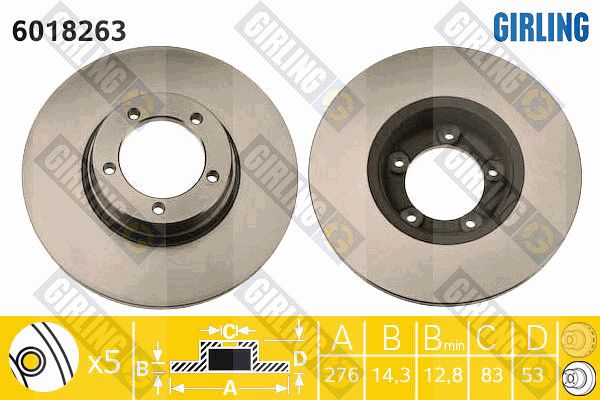 GIRLING Тормозной диск 6018263