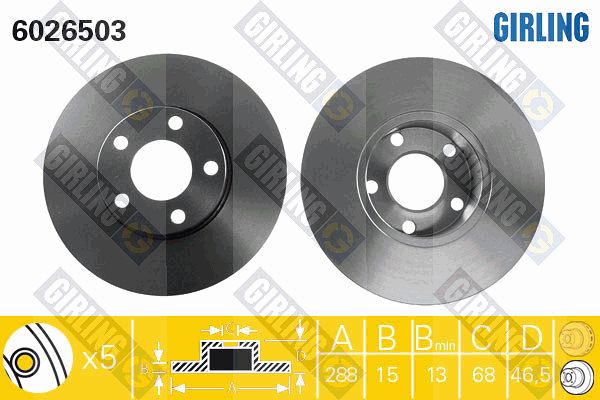 GIRLING Bremžu diski 6026503