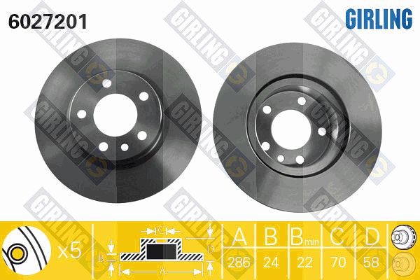 GIRLING Bremžu diski 6027201