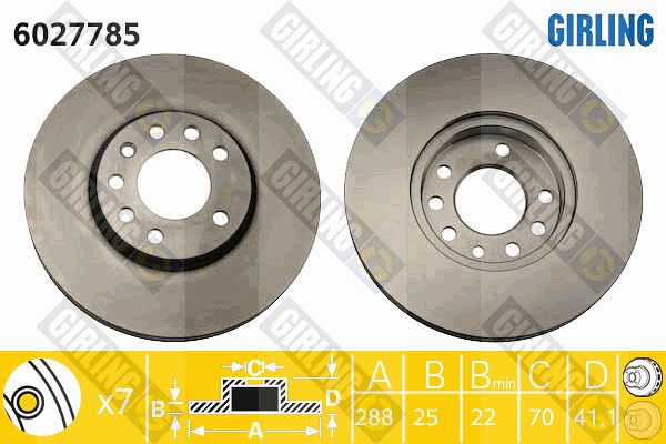 GIRLING Тормозной диск 6027785