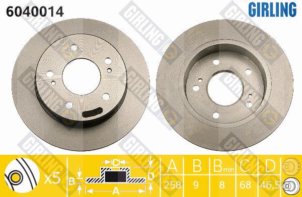 GIRLING Тормозной диск 6040014