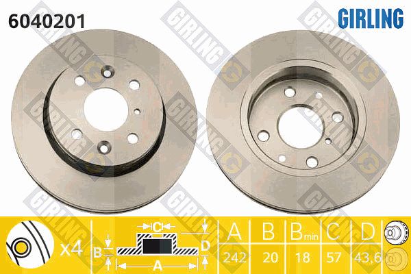 GIRLING Тормозной диск 6040201