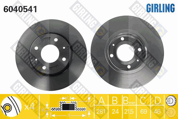 GIRLING Bremžu diski 6040541