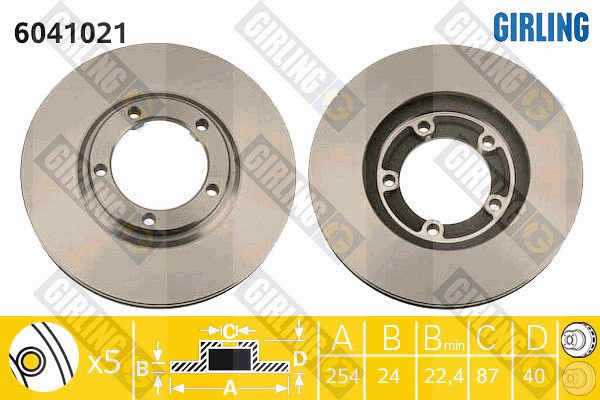 GIRLING Тормозной диск 6041021