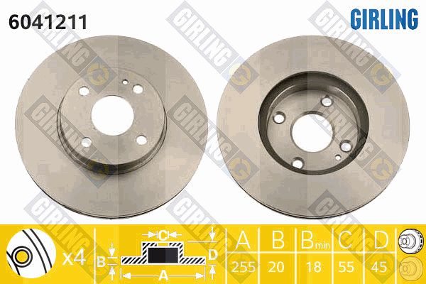 GIRLING Bremžu diski 6041211