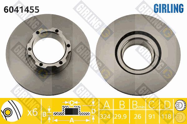 GIRLING Bremžu diski 6041455