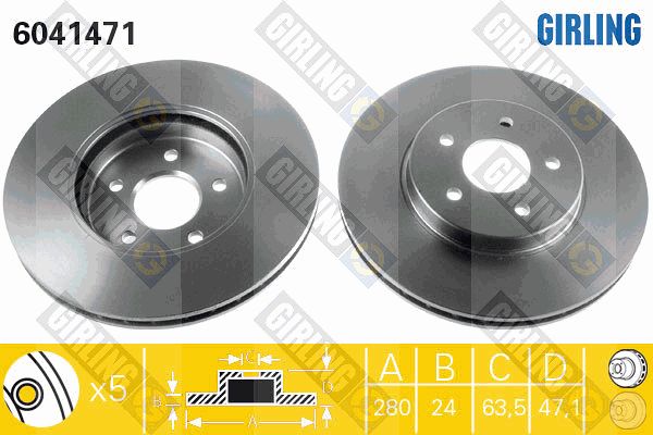 GIRLING Bremžu diski 6041471