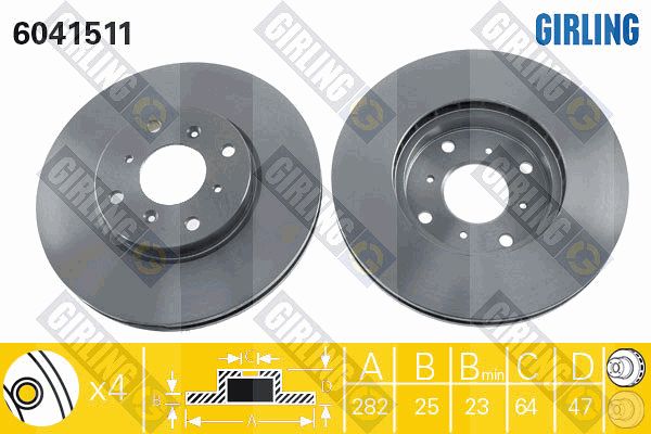 GIRLING Bremžu diski 6041511