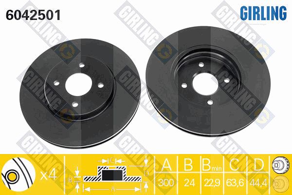 GIRLING Bremžu diski 6042501