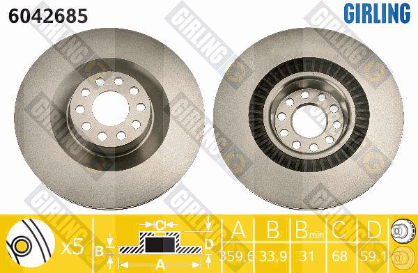 GIRLING Bremžu diski 6042685