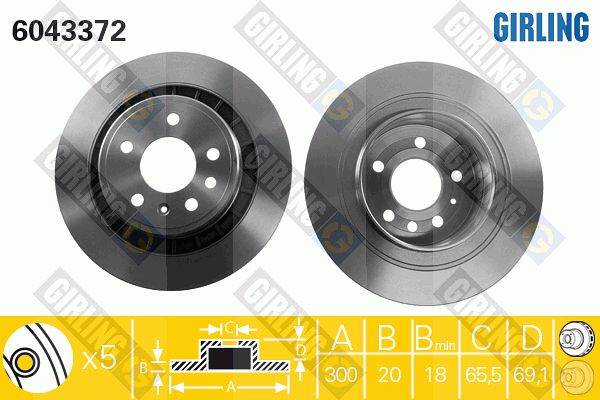 GIRLING Bremžu diski 6043372