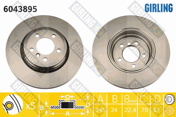 GIRLING Bremžu diski 6043895