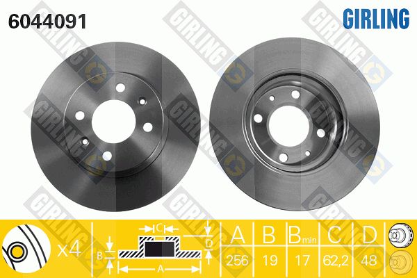 GIRLING Bremžu diski 6044091