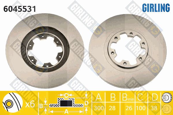 GIRLING Bremžu diski 6045531