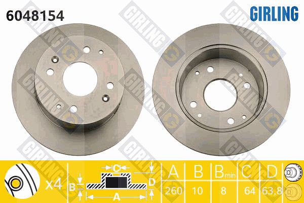 GIRLING Bremžu diski 6048154