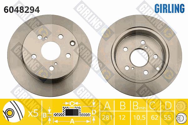 GIRLING Bremžu diski 6048294