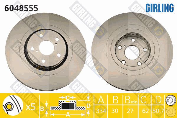 GIRLING Тормозной диск 6048555