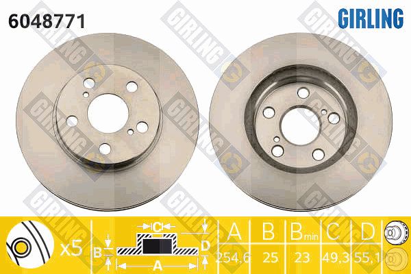 GIRLING Bremžu diski 6048771